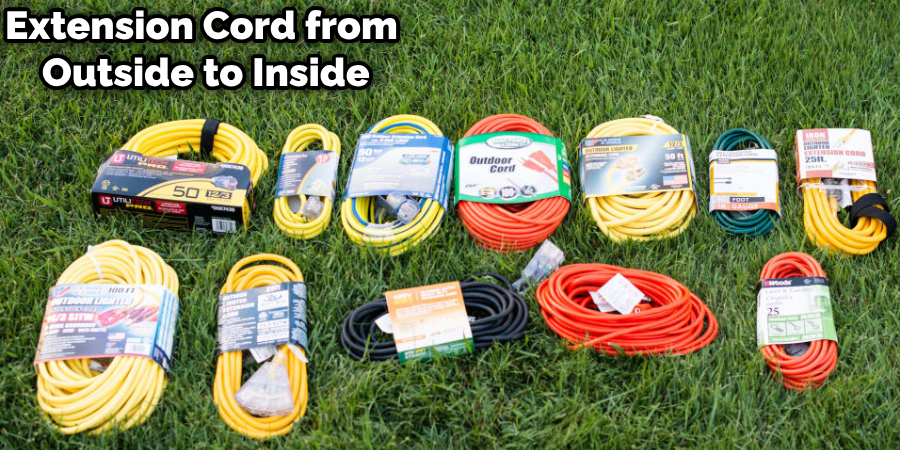 How to Run Extension Cord from Outside to Inside
